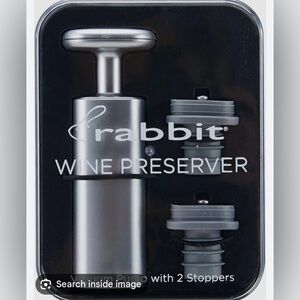 Rabbit Silver Wine Preserver with Stoppers